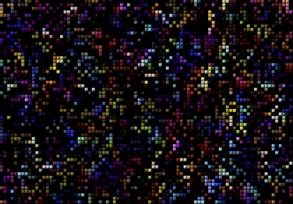 Colourful Pixels Dancing in The Dark