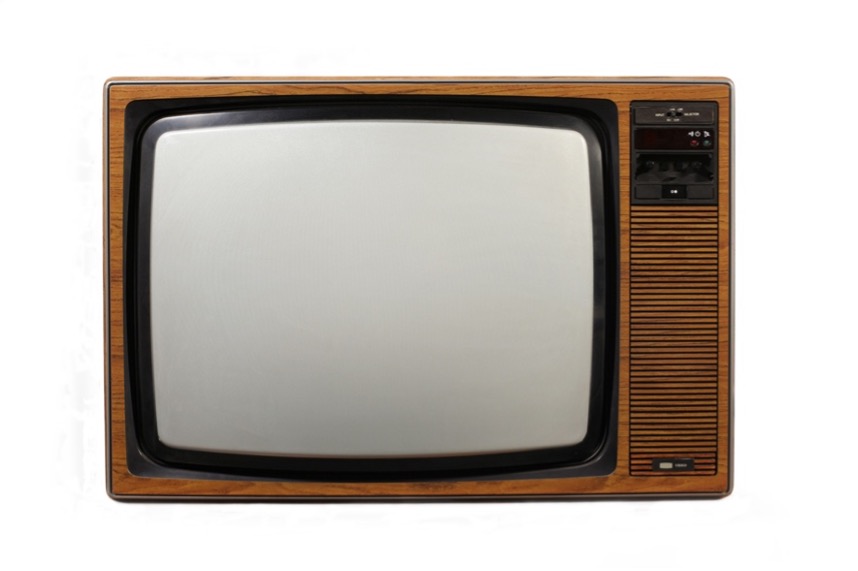 A close-up of a television