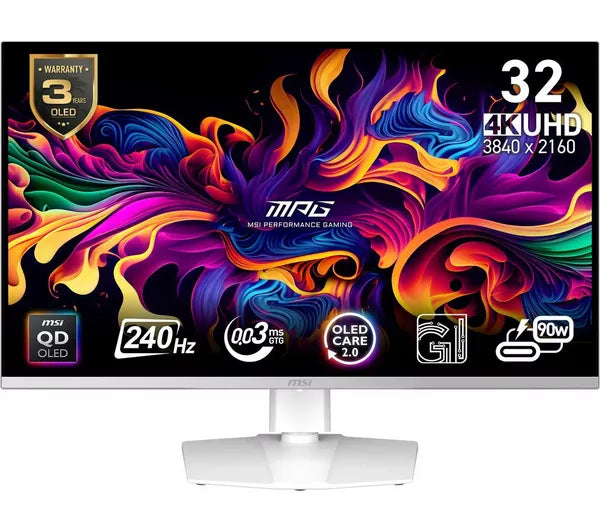 32" MSI MPG321URXW Flagship Quantum Dot 4K OLED Gaming Monitor TV