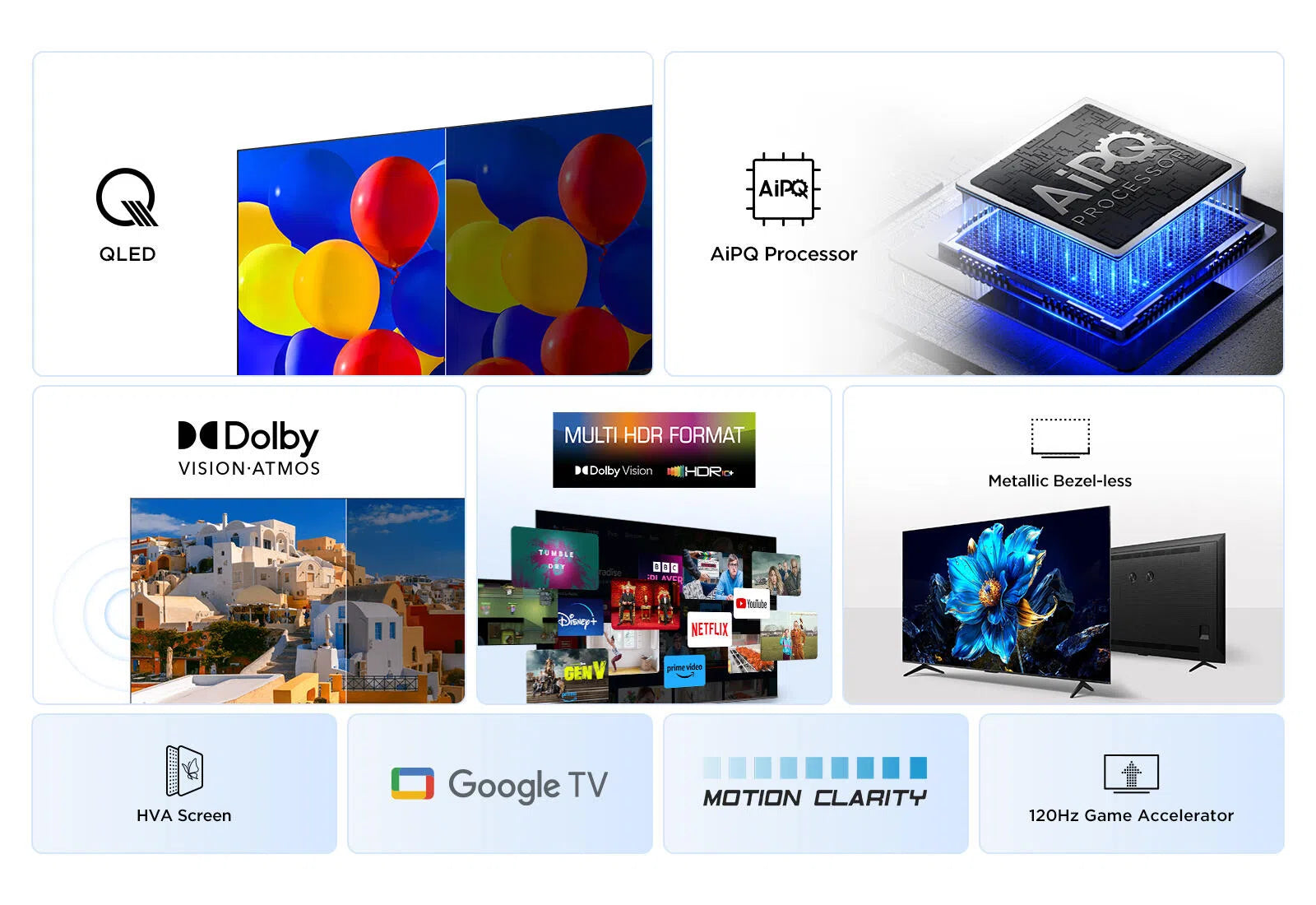 50" TCL 50P7K-UK 4K HDR Google Smart QLED TV