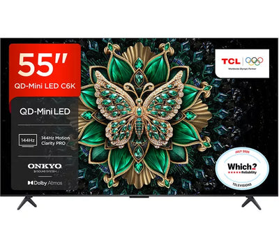 55" TCL 55C6K 4K HDR QD-Mini LED Google Smart TV