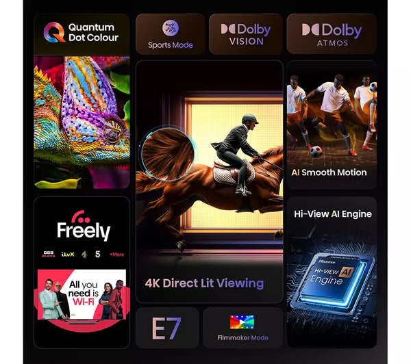 55" Hisense 55E71Q 4K HDR Smart QLED TV