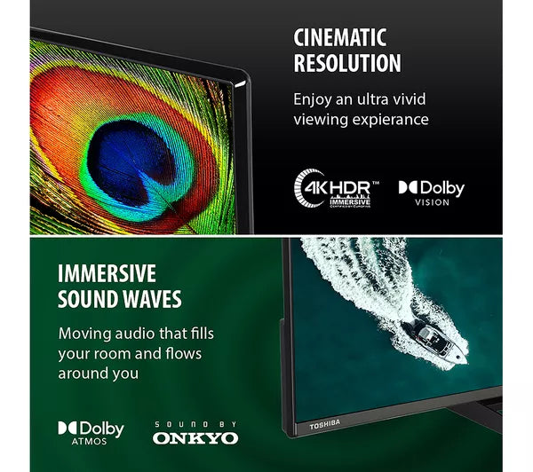 55" Toshiba Fire 55UF3F53DB 4K HDR Smart LED Fire TV