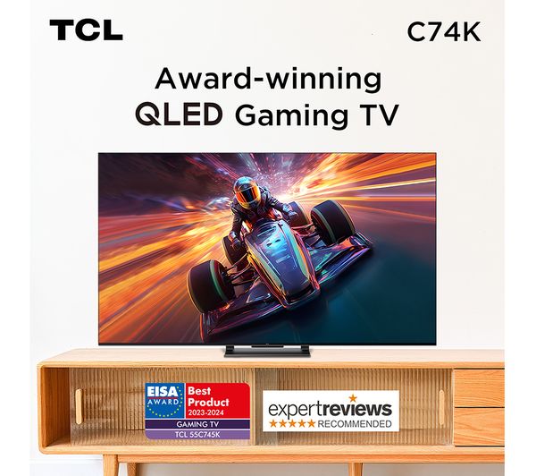 65" TCL 65C745K 4K HDR Google Smart QLED TV