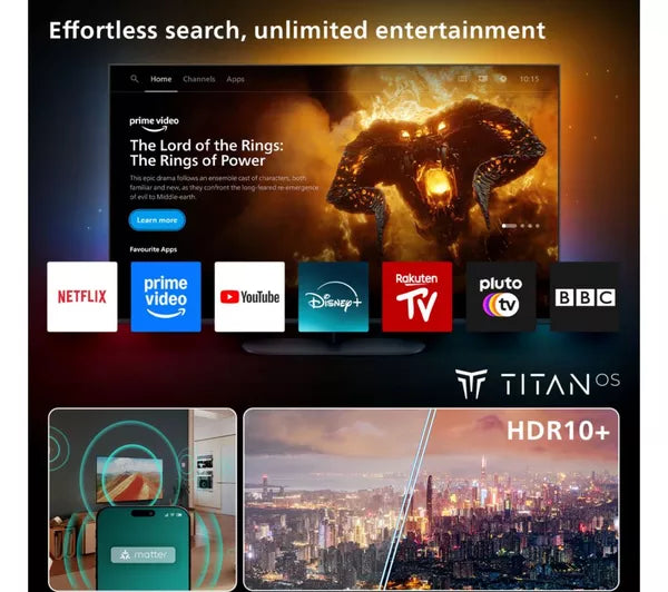 65" Philips 65PUS7800/12 4K HDR Android Smart QLED TV