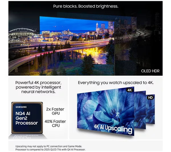 77" Samsung QE77S85FAEXXU Flagship 4K HDR Vision AI OLED TV