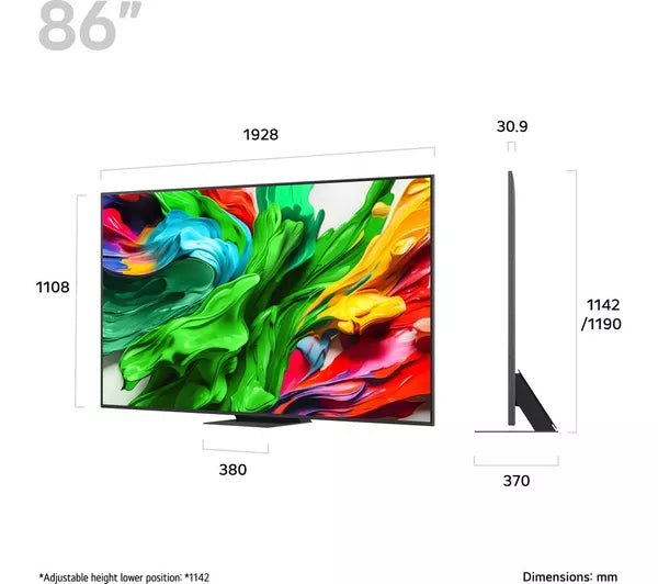 86" LG 86QNED86A6A 4K HDR Smart QNED Evo Mini LED TV