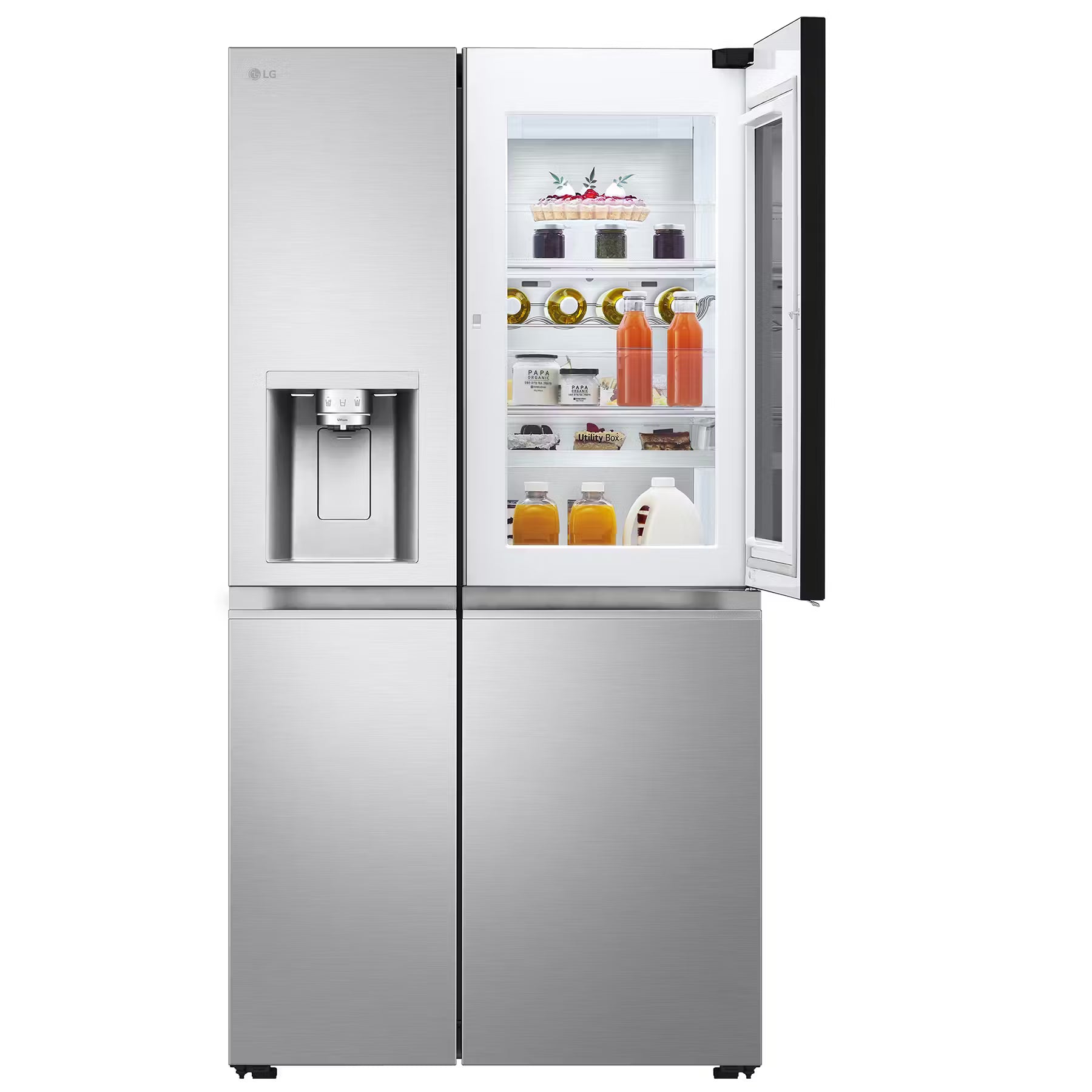 LG GSXE90BSDD INSTAVIEW AMERICAN FRIDGE FREEZER -BRUSHED STEEL - Electronic World TV