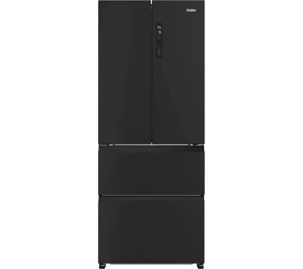 HAIER HFR3718ENPT Slate Black Narrow American Fridge Freezer