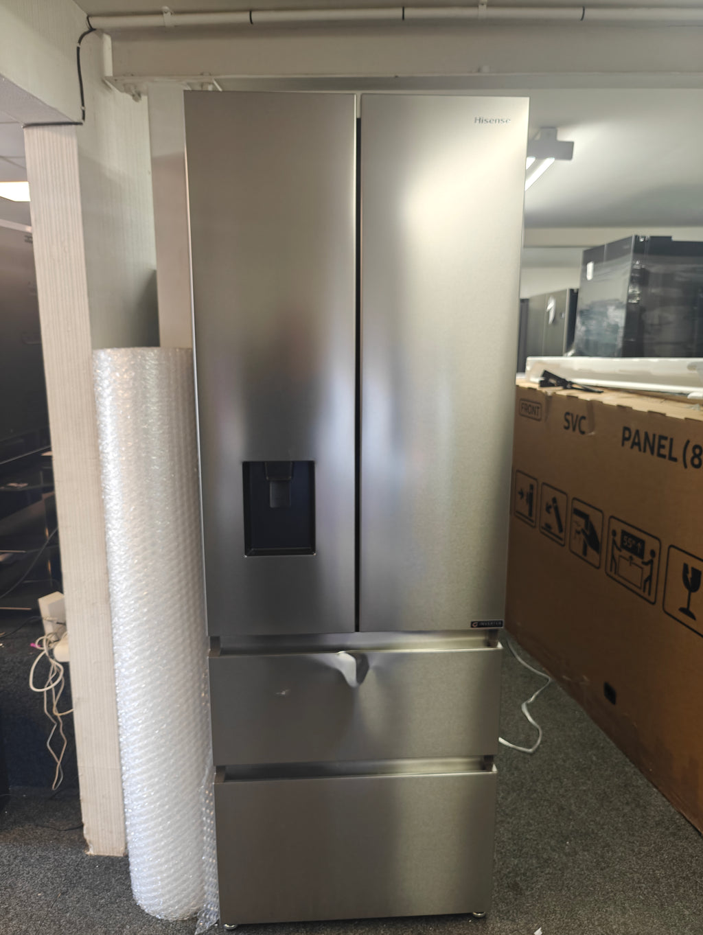 HISENSE RF632N4WIE SILVER NARROW AMERICAN FRIDGE FREEZER