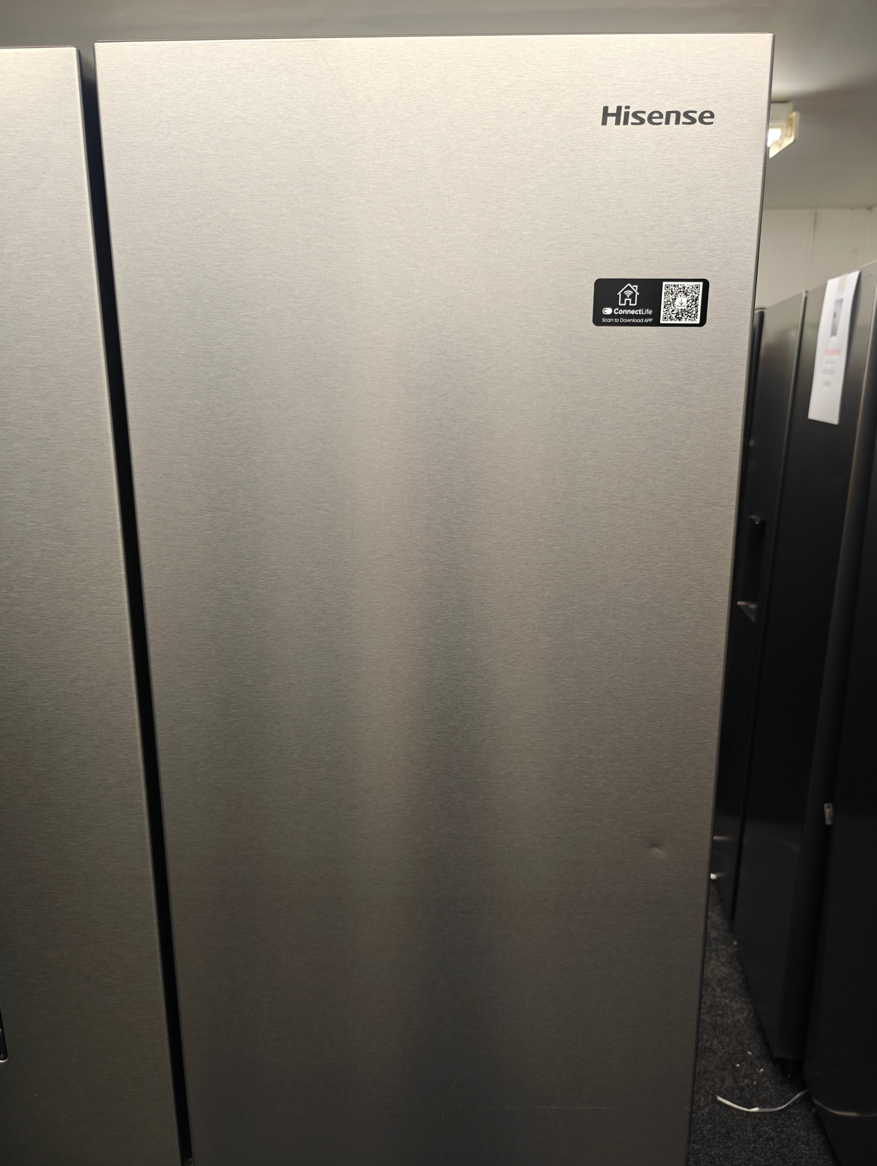 HISENSE RF749N4SWSE PUREFLAT AMERICAN FRIDGE FREEZER - STAINLESS STEEL - Electronic World TV