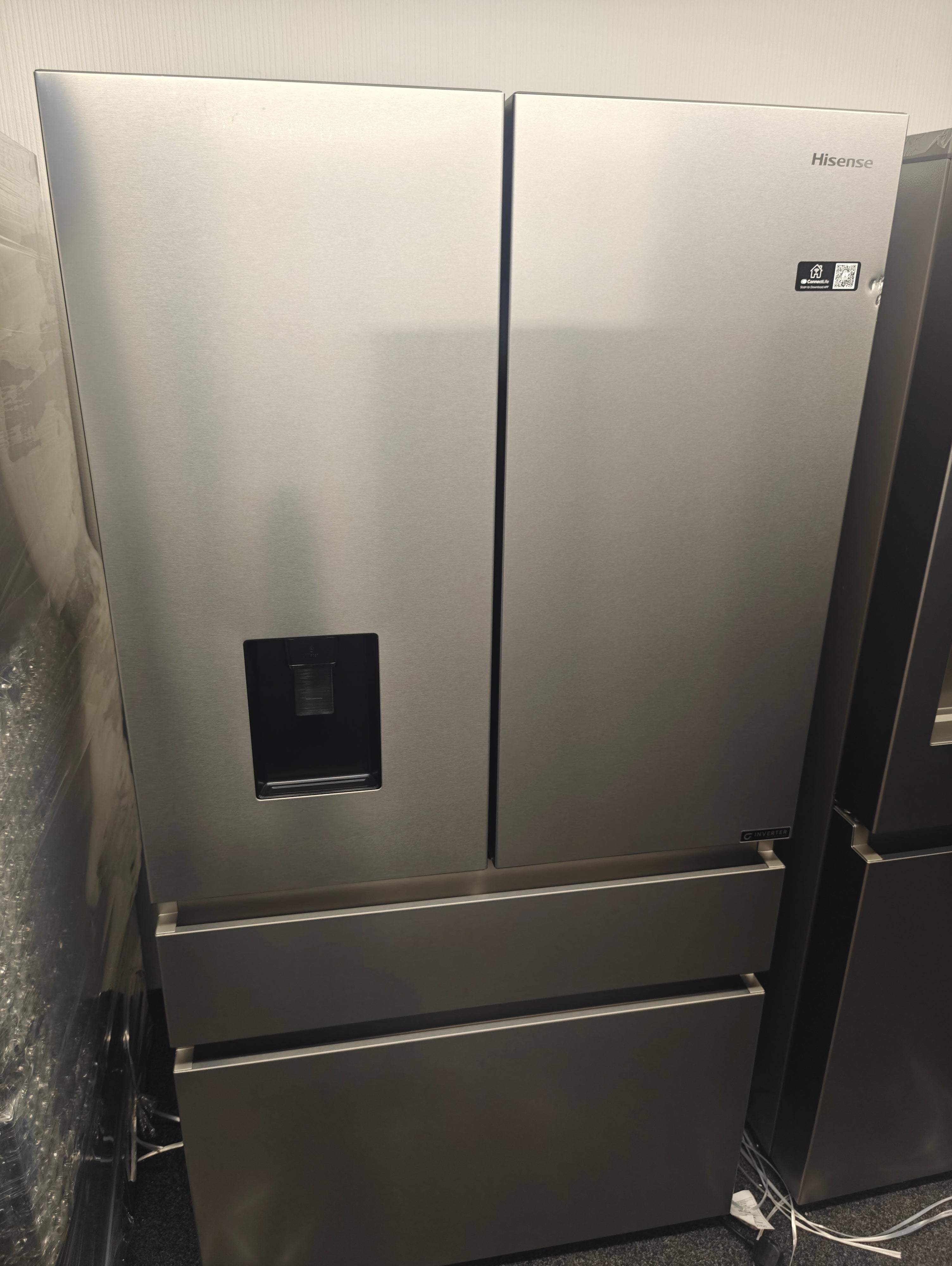 HISENSE RF749N4SWSE PUREFLAT SMART AMERICAN FRIDGE FREEZER - STAINLESS STEEL - Electronic World TV