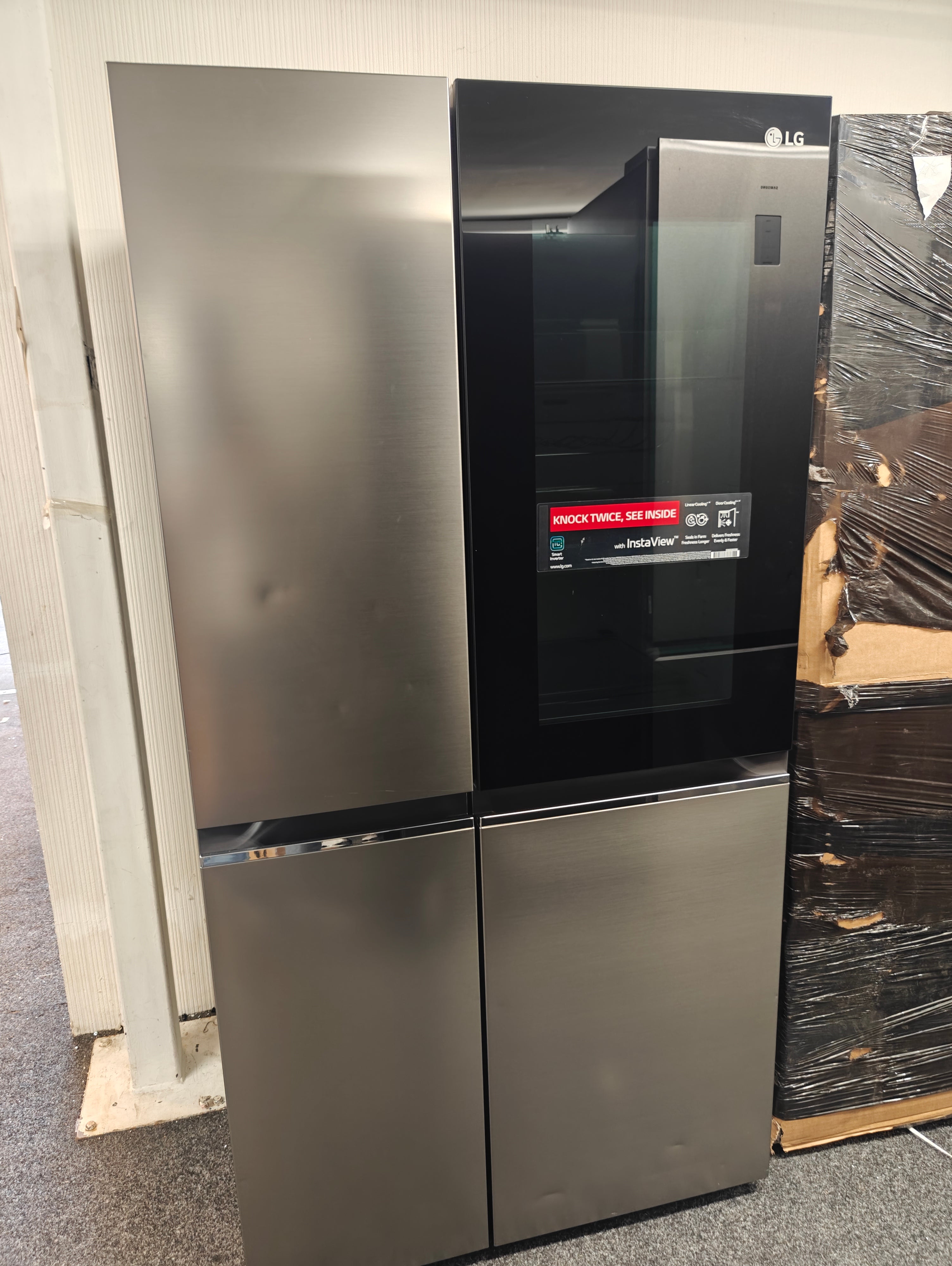 LG GSVV80PYLL INSTAVIEW AMERICAN FRIDGE FREEZER - STAINLESS STEEL - Electronic World TV