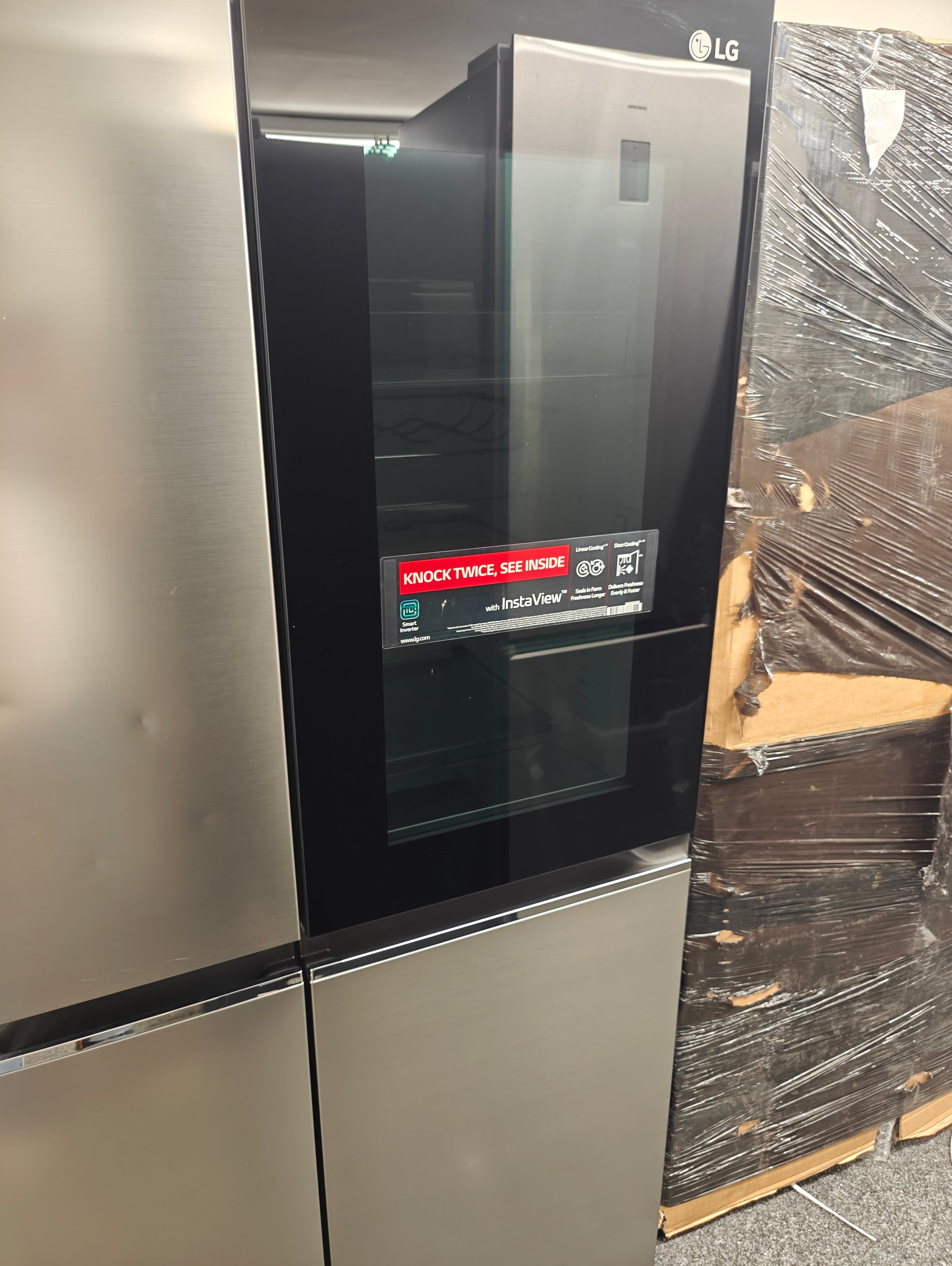 LG GSVV80PYLL INSTAVIEW AMERICAN FRIDGE FREEZER - STAINLESS STEEL - Electronic World TV