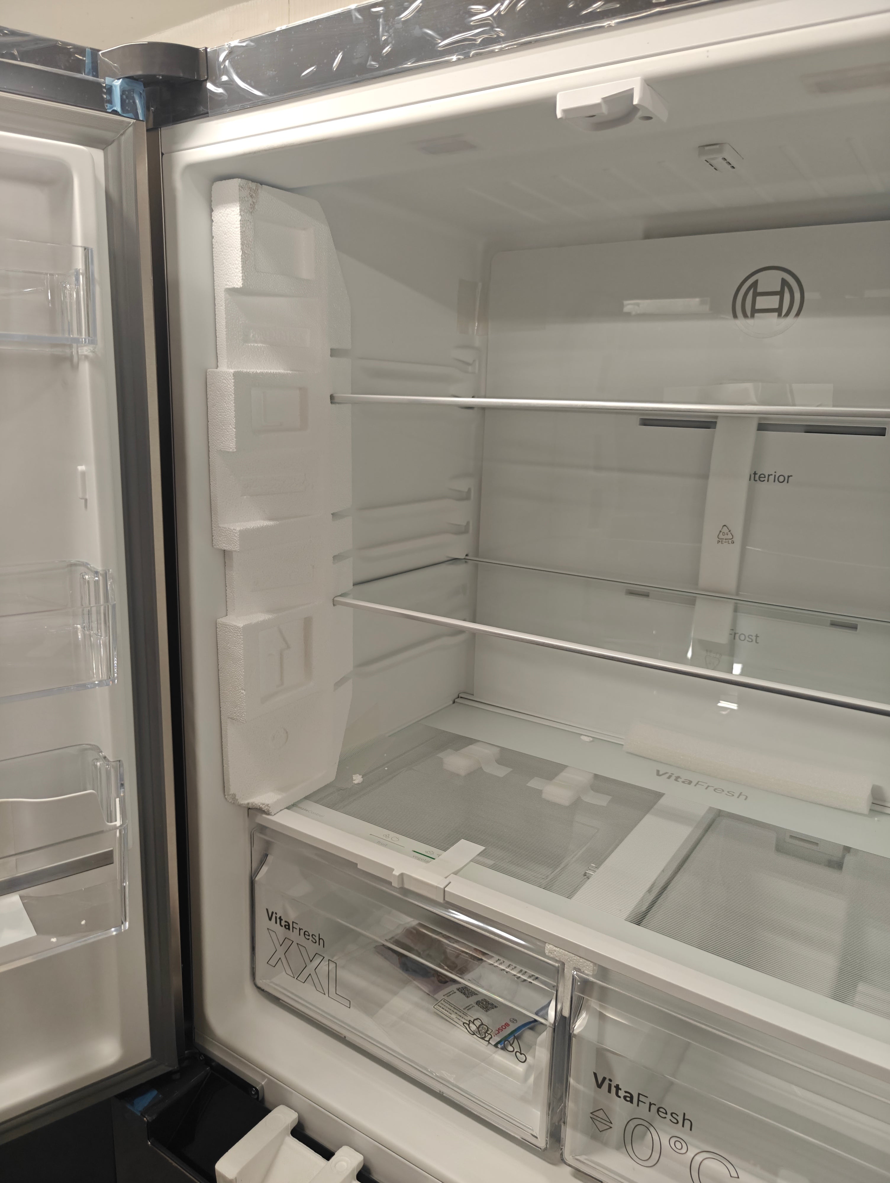 BOSCH KFN96VPEAG FRENCH DOOR AMERICAN FRIDGE FREEZER - STAINLESS STEEL - Electronic World TV