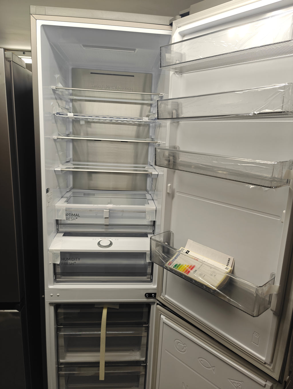SAMSUNG RL38C776ASR BESPOKE SPACEMAX FRIDGE FREEZER - STAINLESS STEEL