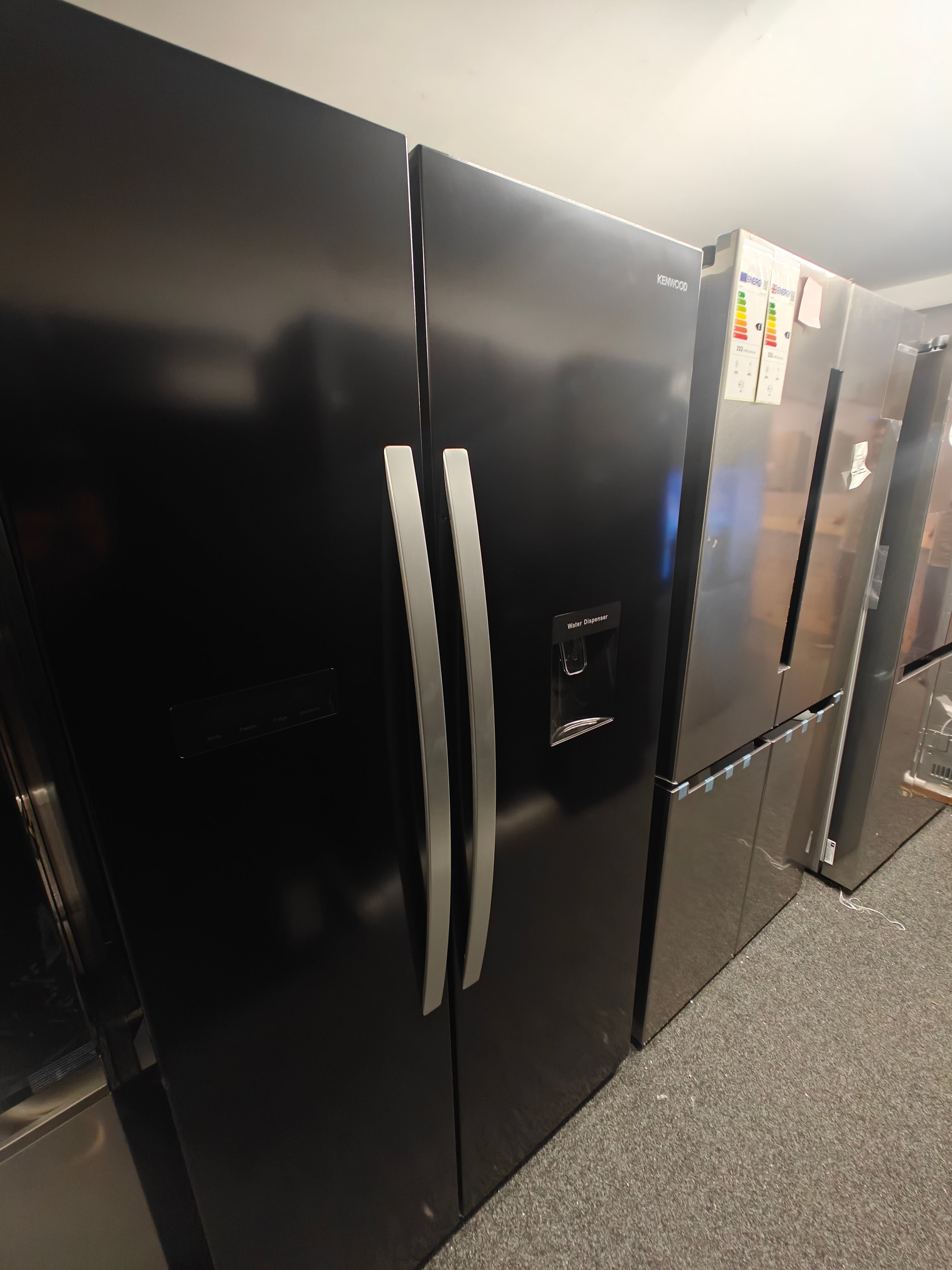 KENWOOD KSBSDB23 AMERICAN FRIDGE FREEZER - BLACK. - Electronic World TV