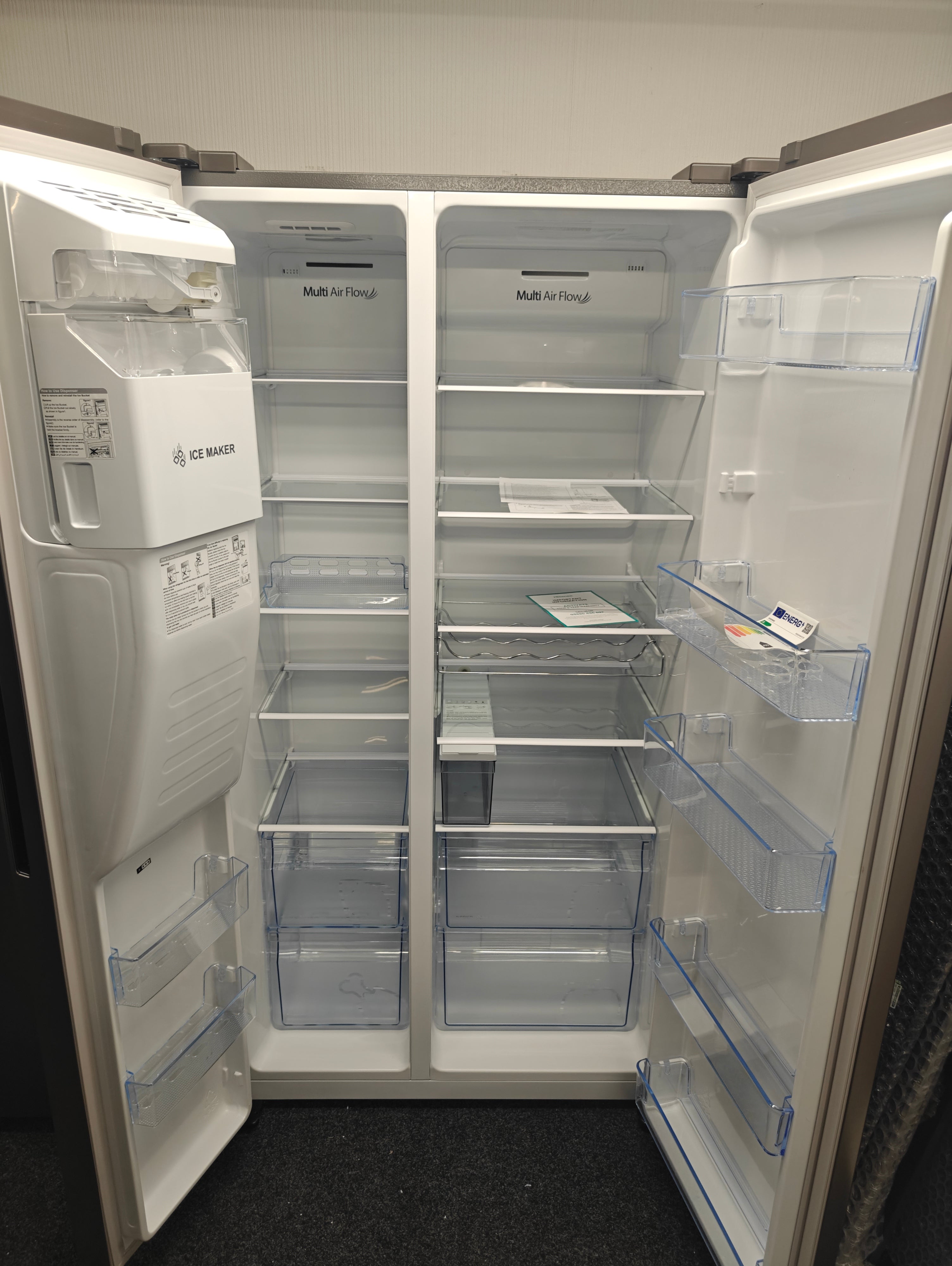 HISENSE RS694N4TIE SILVER PUREFLAT AMERICAN FRIDGE FREEZER - Electronic World TV