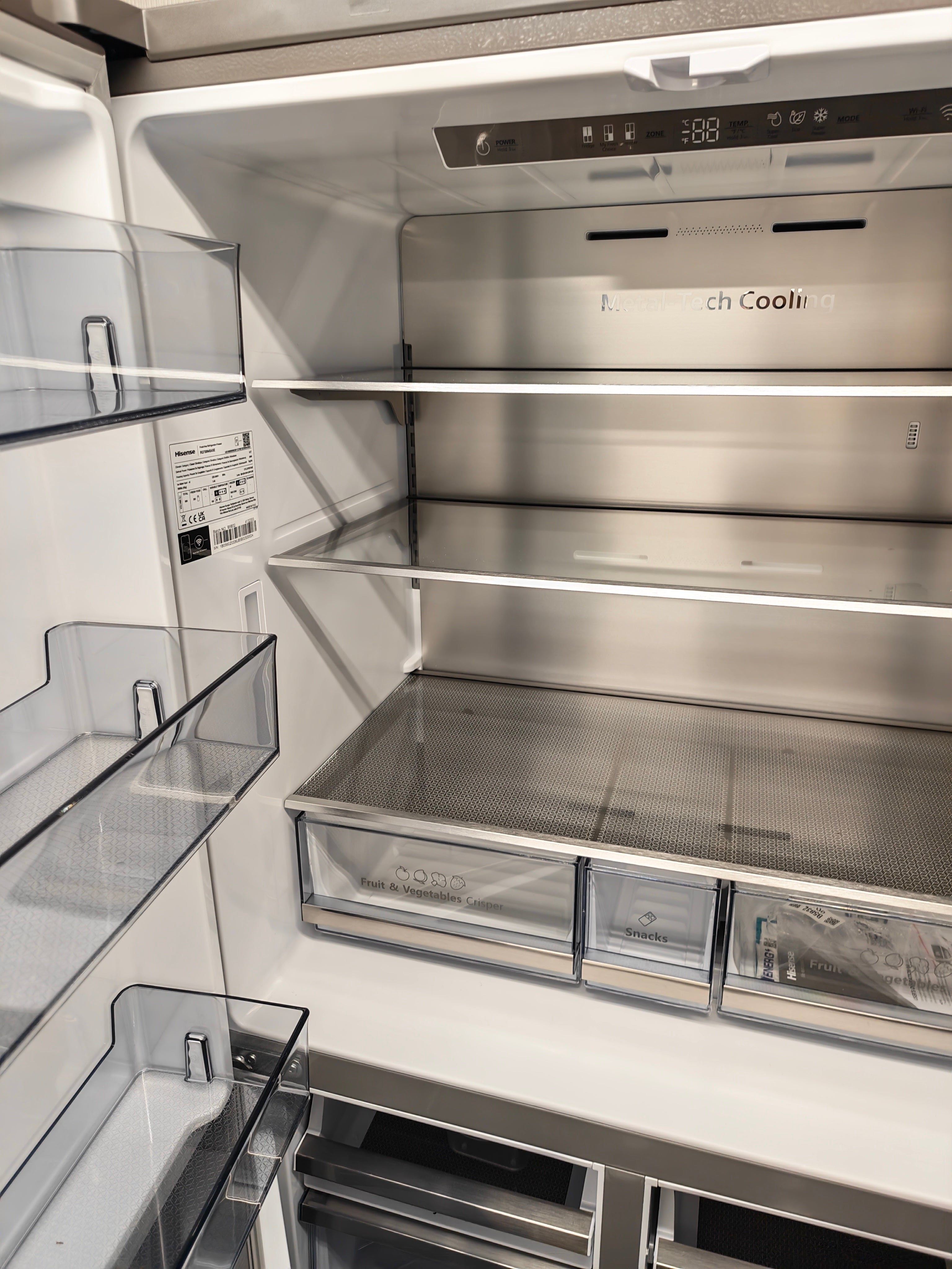 Hisense RQ758N4SASE PureFlat Smart American Fridge Freezer - Stainless Steel