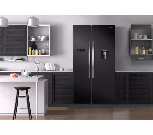 KENWOOD KSBSDB23 AMERICAN FRIDGE FREEZER - BLACK - Electronic World TV