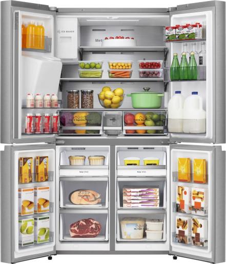 HISENSE RQ760N4SASE PUREFLAT SMART AMERICAN FRIDGE FREEZER - STAINLESS STEEL
