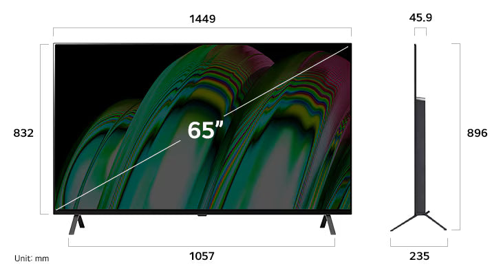 65" LG OLED65A26LA 4K HDR Smart OLED TV