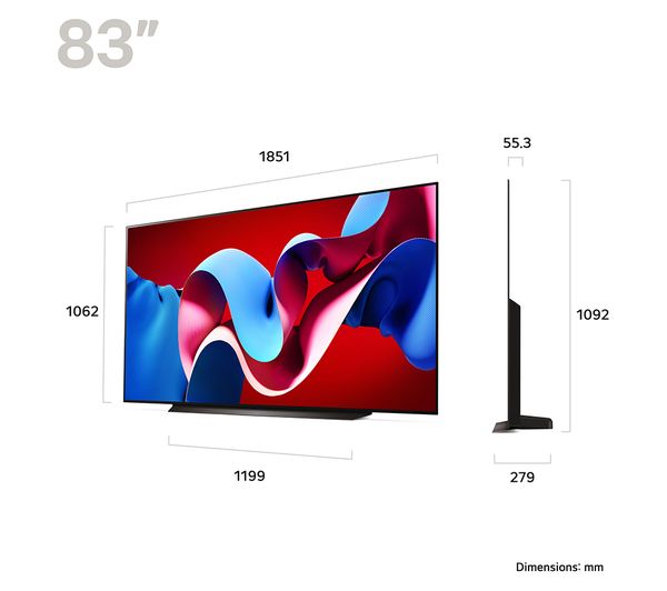 83" LG OLED83C44LA 4K Evo AI HDR Smart OLED TV