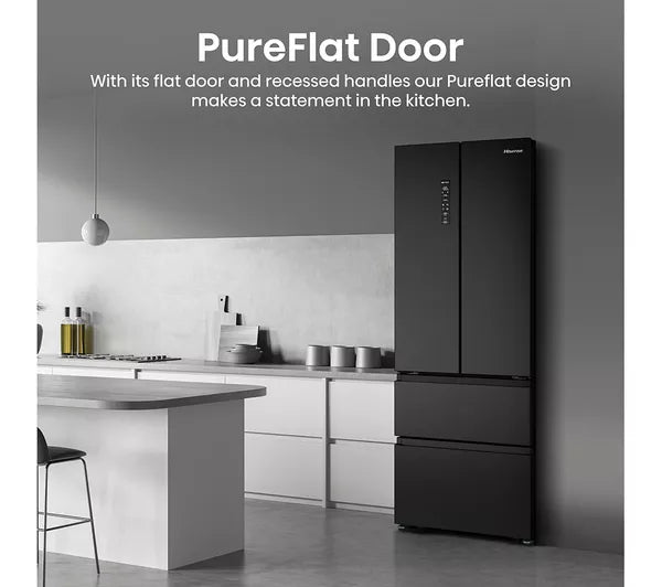 Hisense RF632N4AFE2 Black Narrow American Fridge Freezer