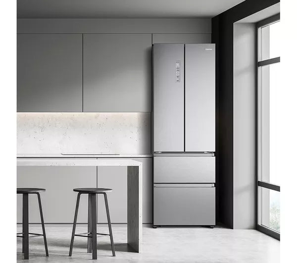 Hisense RF632N4AIE1 Narrow American Fridge Freezer - Stainless Steel
