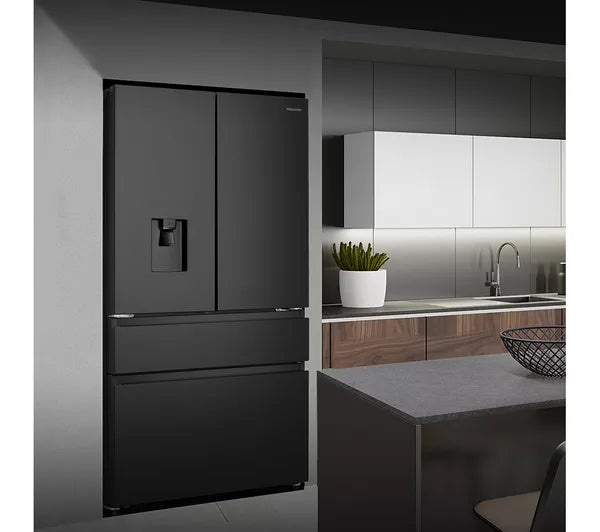 HISENSE RF749N4SWFE PureFlat Smart American Fridge Freezer - Black Stainless Steel