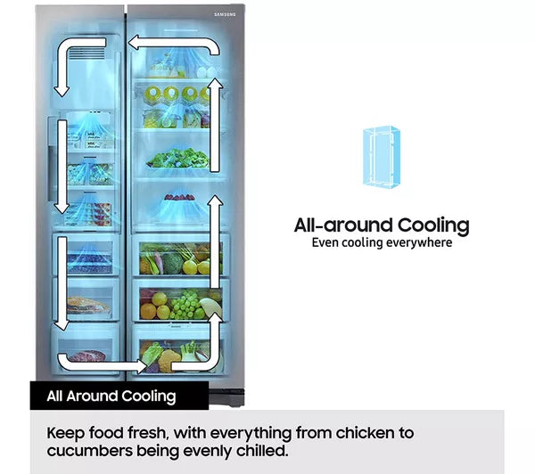 Samsung RS57DG400EM9 Smart American Fridge Freezer - Silver
