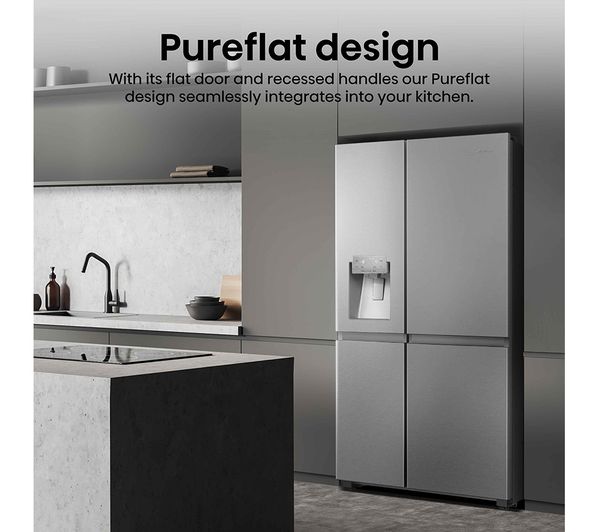 HISENSE RS818N4TIE Stainless Steel American Fridge Freezer