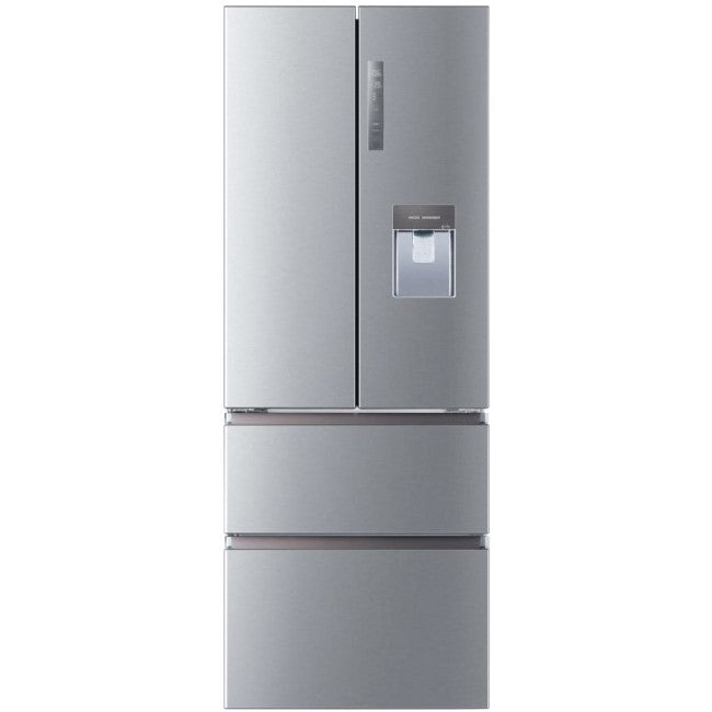 HAIER HFR5719EWMP SILVER NARROW AMERICAN FRIDGE FREEZER - Electronic World TV