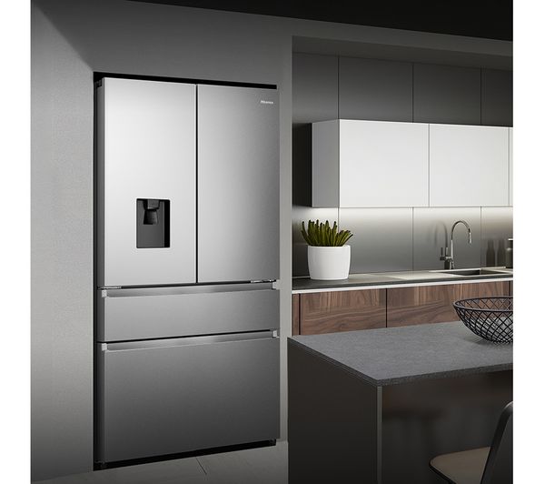 HISENSE RF749N4SWSE PUREFLAT SMART AMERICAN FRIDGE FREEZER - STAINLESS STEEL - Electronic World TV