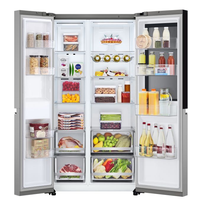 LG GSVV80PYLL INSTAVIEW AMERICAN FRIDGE FREEZER - STAINLESS STEEL - Electronic World TV