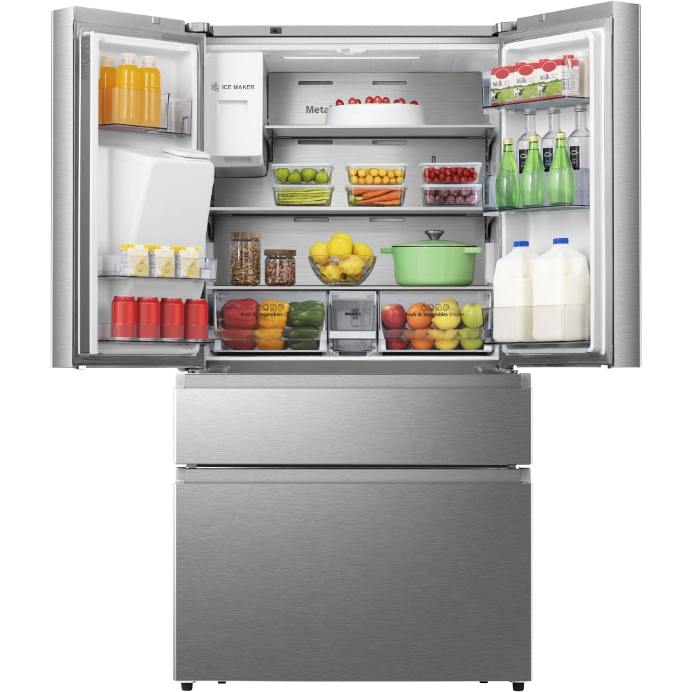 HISENSE RF728N4SASE PUREFLAT SMART AMERICAN FRIDGE FREEZER - STAINLESS STEEL - Electronic World TV
