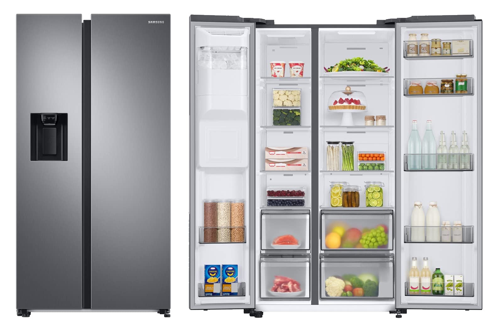 SAMSUNG RS68A8820S9 SPACEMAX AMERICAN FRIDGE FREEZER - STAINLESS STEEL - Electronic World TV