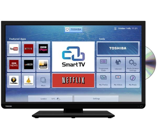 32 Toshiba 32D3453DB HD Ready Freeview HD Smart LED TV with DVD Player